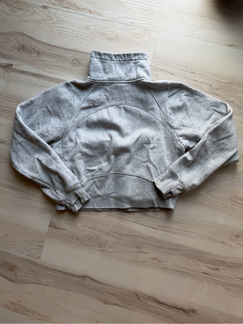 all in motion Light Gray Half-Zip Funnel Neck Sweater - Picture 2 of 3